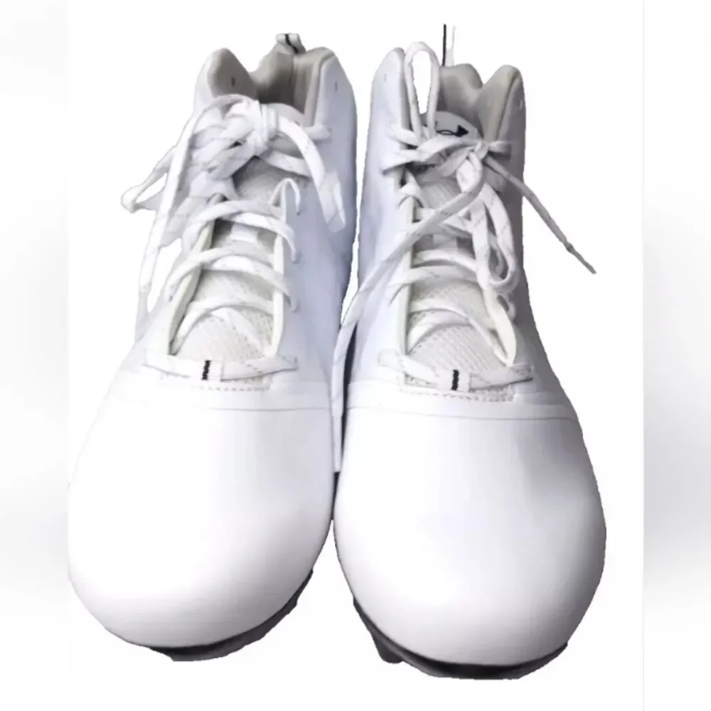Under Armour Banshee Ripshot Mid Men Lacrosse Cleats Shoes Size 13 White MC